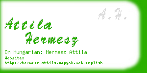 attila hermesz business card